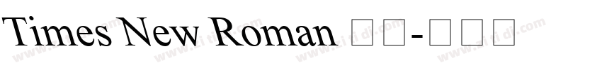 Times New Roman 常规字体转换